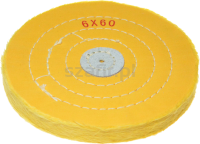 Szczotka tarczowa 150 mm, tkanina żółta