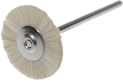 Szczoteczka do prostnicy 21 mm z trzpieniem, biała, miękka